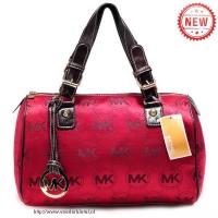 michael kors logo monogram medium rood boekentassen Verkooppunt Tas n6v6y481